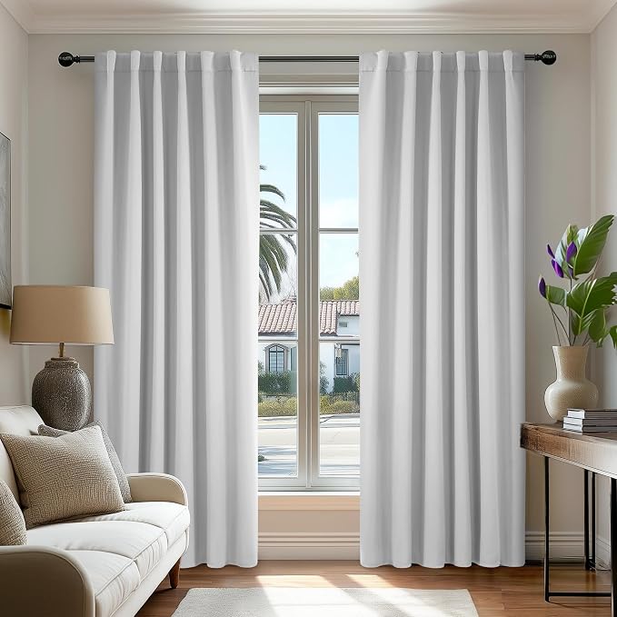 Deconovo Blackout Curtains, Thermal Insulated, W52 x L108 2 Panels, Back Tab by Deconovo