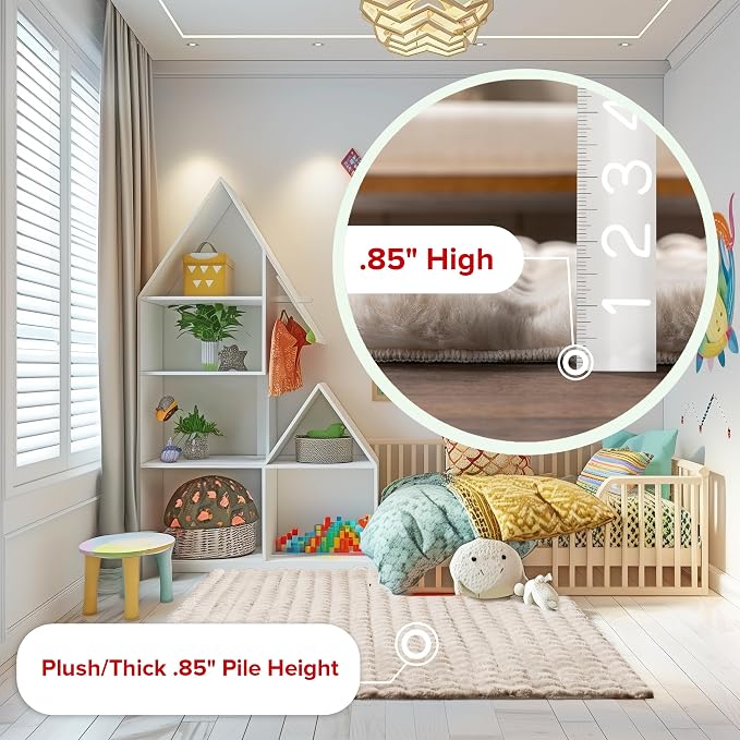 nuLOOM 7'6' x 9'6' Cozy Plush Area Rug, Machine Washable, Soft Fluffy Shag - Image 9