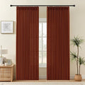 Pinch Pleated Linen Curtains 84 Inch Length 2 Panels Set, Light Filtering Linen by IVAPUPU
