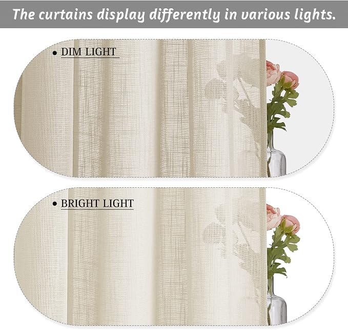 RYB HOME Window Toppers Valances - Image 4