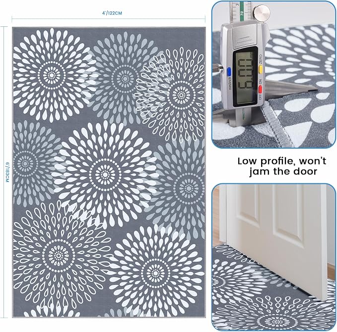 StepRite Runner Rug 4 x 6 ft, Washable Rugs, Hallway Runner Rugs, Kitchen - Image 2