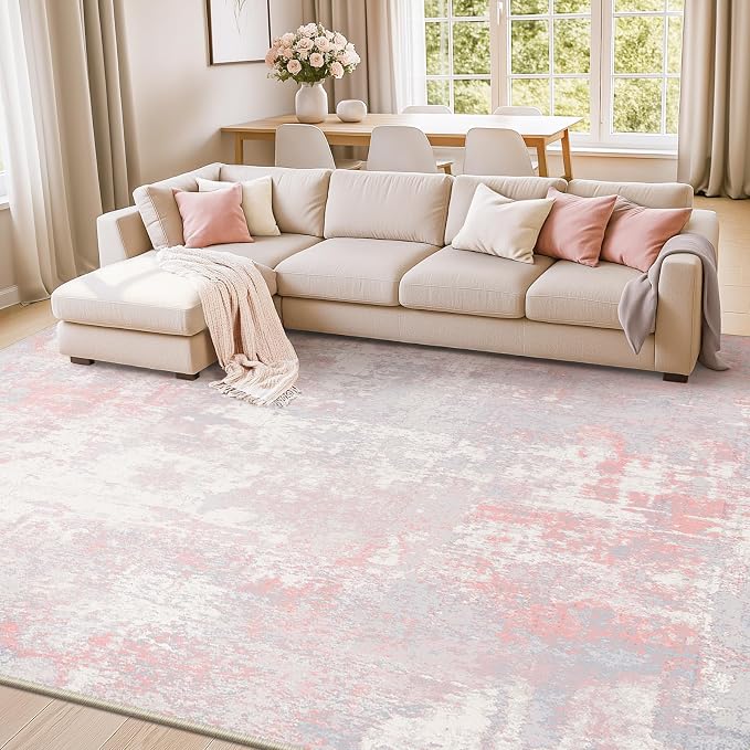 Washable Area Rugs 5'x8' Non-Slip Modern Abstract Soft - Image 4