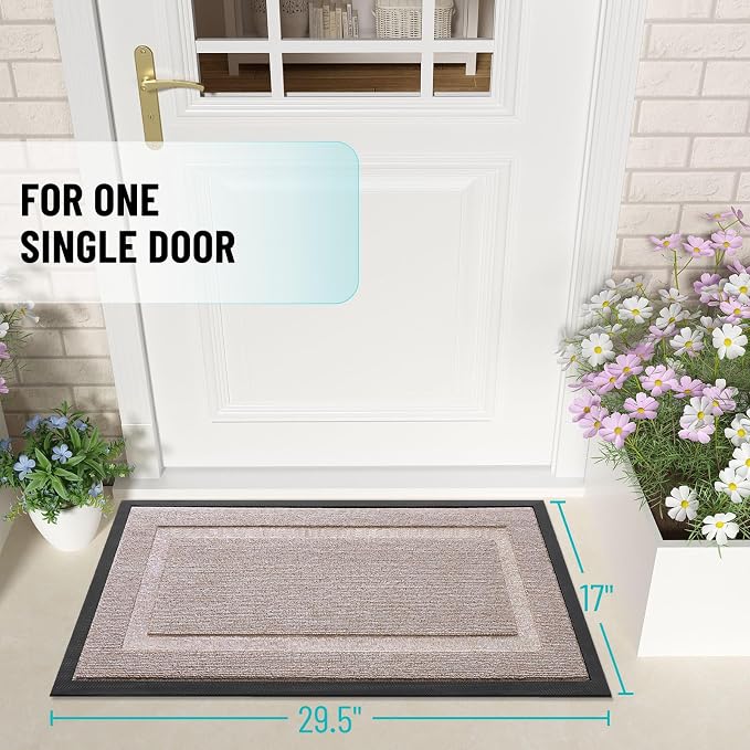 OLANLY Front Door Mat Indoor Outdoor Entrance, Waterproof All-Season, - Image 2
