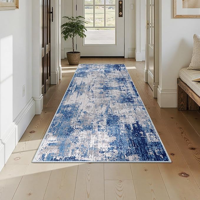 Washable Area Rugs 3x8 Non-Slip Modern Abstract Soft - Image 9