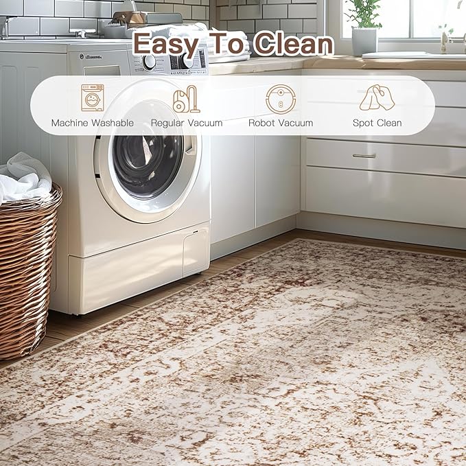 Lofus 2x6 Runner Rug for Hallways, Washable Kitchen Rugs, Non-Slip Rugs for - Image 5