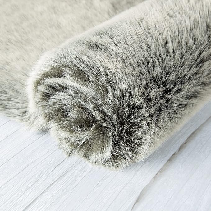 Ashler HOME DECO Soft Fox Faux Fur Chair Couch Cover Area Rug - Image 6