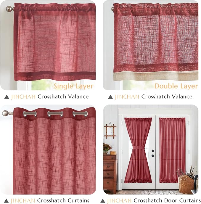 jinchan Linen Farmhouse Valances - Image 5