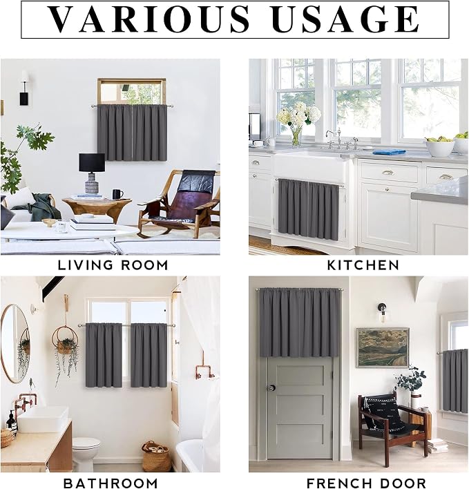 RYB HOME Short Blackout Curtains - Image 6