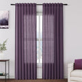 Nanspring Plum Linen Curtains 84 Inch Length 2 Panels Set by Nanspring