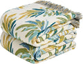 MSGKV Boho Throw Blanket for Couch Cotton Leaves Blanket 50"x60" Throws for by MSGKVHomeTextiles