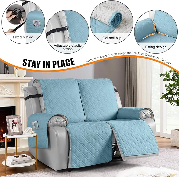 VANSOFY Waterproof Recliner Couch Covers, Sofa Covers 1-Piece Washable - Image 2
