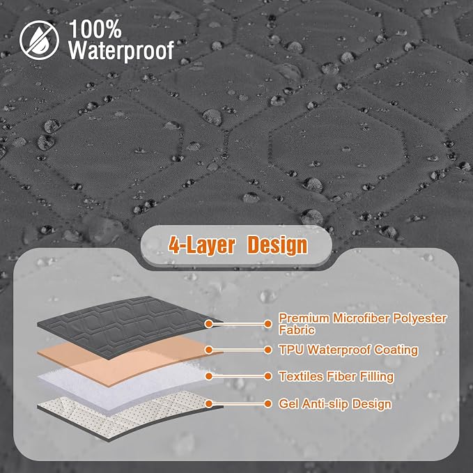 VANSOFY Waterproof Recliner Couch Covers, Sofa Covers 1-Piece Washable - Image 6