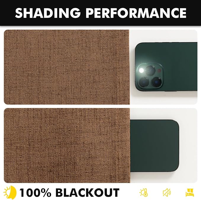 MIULEE 100% Blackout Linen Curtains - Image 7