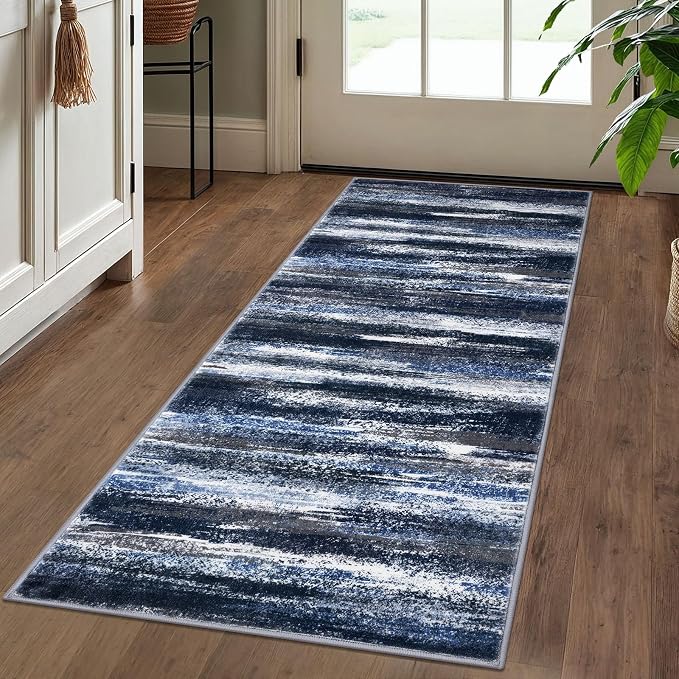 Lansny Modern Abstract Runner Rug 2x5 - Image 2