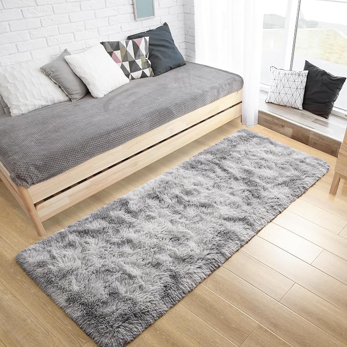 Tepook Fluffy Runner Rugs for Bedroom Aesthetic 2x6 Feet, Shag Soft Bedside Rug - Image 3