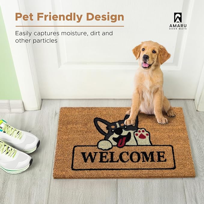 Welcome Dog - 17"x29" - Coir Door Mat - Welcome Mats - Image 7