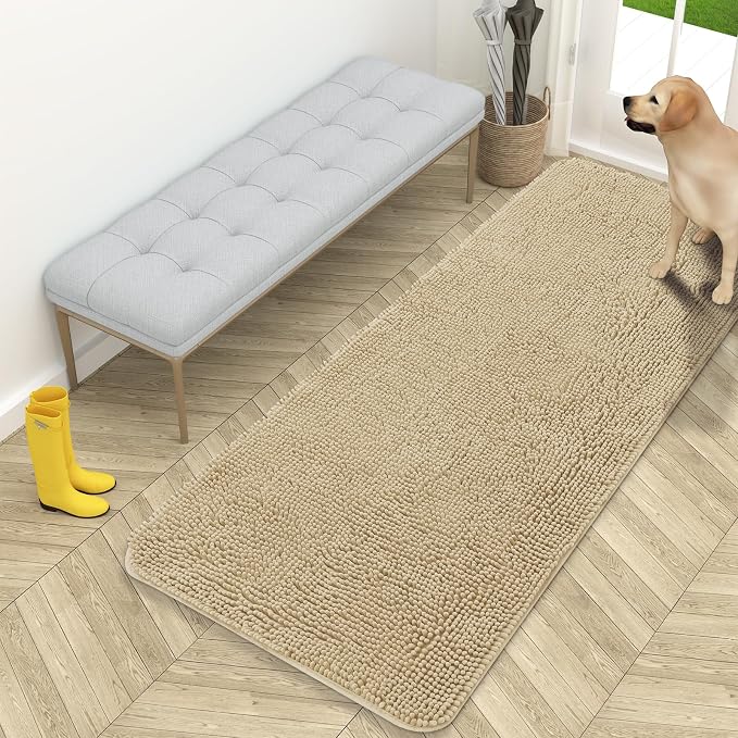 OLANLY Dog Door Mat for Muddy Paws 59x24, Absorbs Moisture and Dirt, Absorbent by OLANLY
