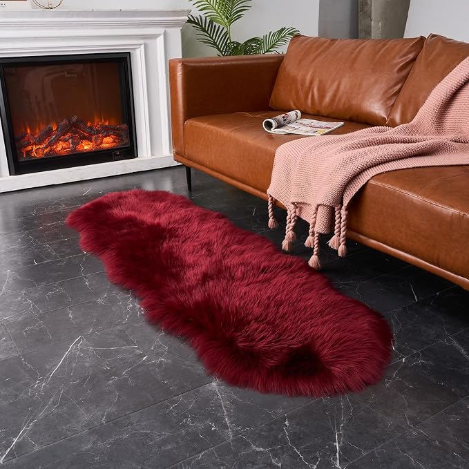 EasyJoy Ultra Soft Fluffy Shaggy Area Rug Faux Fur Rug Chair Cover Seat Pad - Image 4