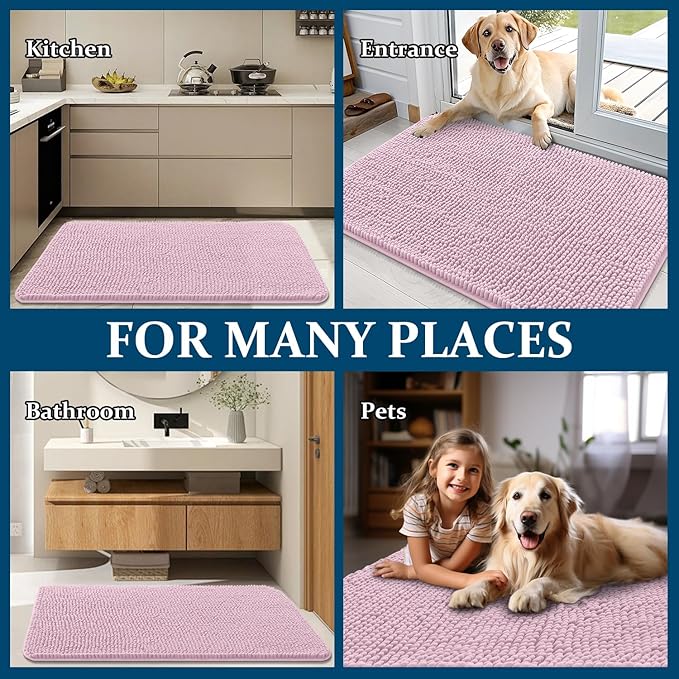 OLANLY Dog Door Mat for Muddy Paws 47x32, Absorbs Moisture and Dirt, Absorbent - Image 8