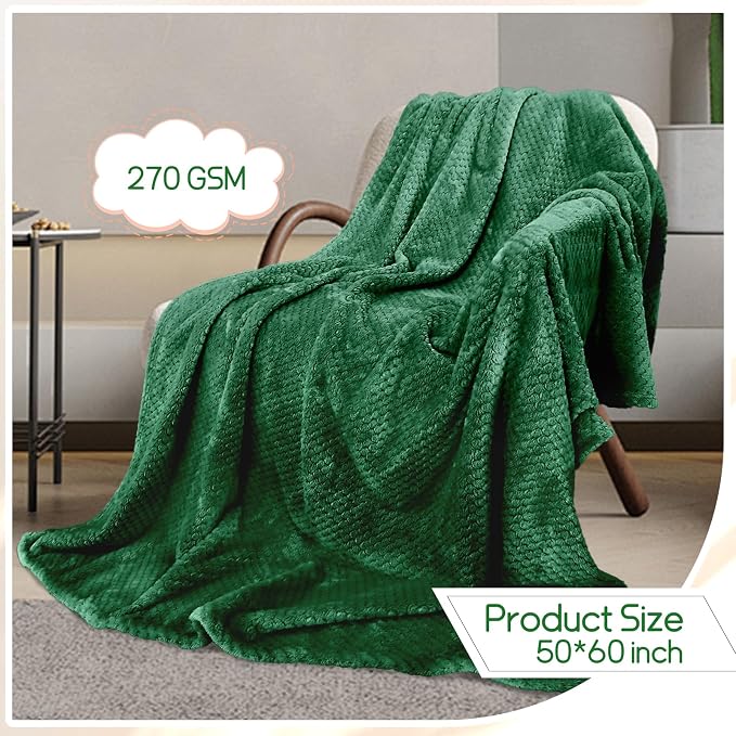 4 Pack Fleece Throw Blankets 50x60 Inches – 270 GSM Ultra Soft Flannel - Image 3
