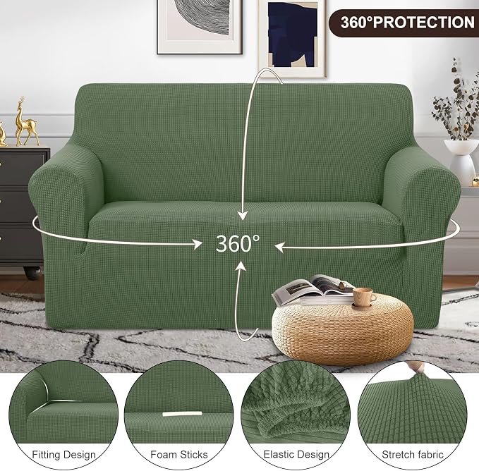 U-NICE HOME Loveseat Cover Stretch Couch Cover Sofa Cover Sofa Slipcover - Image 3