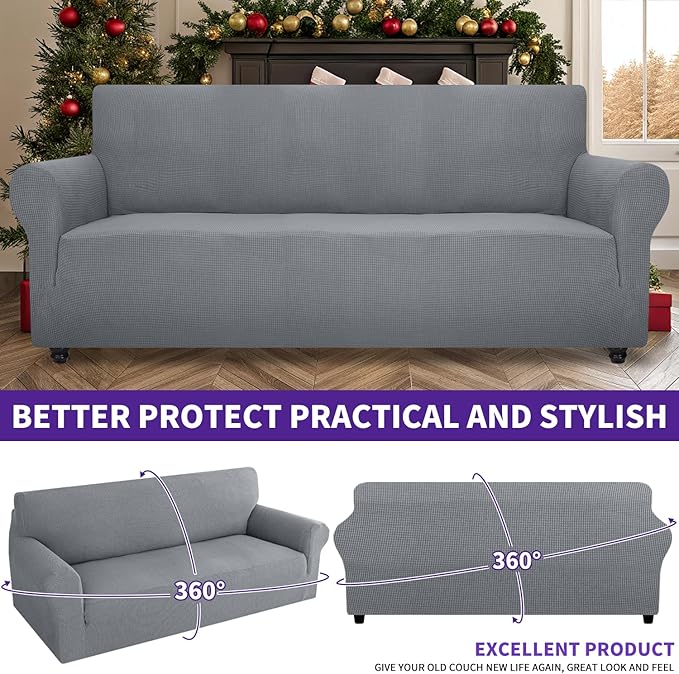 ZNSAYOTX Stretch Oversized Couch Cover Universal Sofa Covers - Image 5