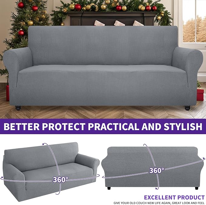 ZNSAYOTX Super Stretch Couch Cover Universal Sofa Covers - Image 2