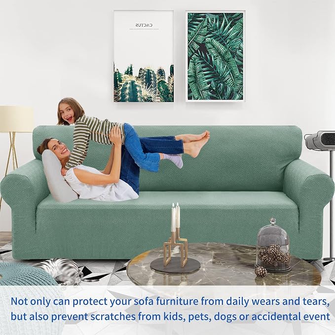 ZNSAYOTX 1 Piece Jacquard Chair Slipcovers - Image 2