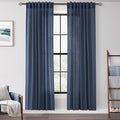 Navy Blue Curtains 80 inch Length by Jolilight