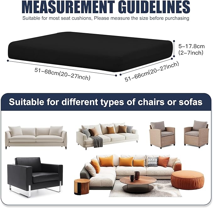 Patio Stretch Cushion Covers, Chair Cushion Covers& Sofa Replacement Slipcovers - Image 2