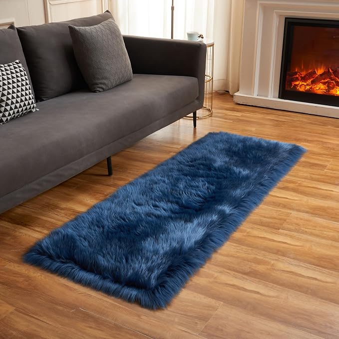 EasyJoy Ultra Soft Fluffy Rugs Faux Fur Rug Chair Cover Seat Pad Fuzzy Area Rug - Image 3