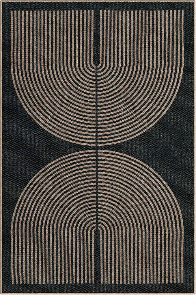 Lahome Modern Rainbow Easy Jute 4x6 Rug, Outdoor Patio Rug - Image 7