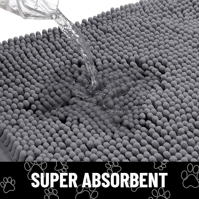 Smiry Dog Door Mat for Muddy Paws, Absorbent Dirt Trapper Non Slip Quick Dry - Image 5