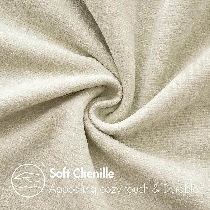 MIULEE Pack of 2 Cream Throw Pillow Covers 20x20 Inch Soft Polyester Pillow - Image 2