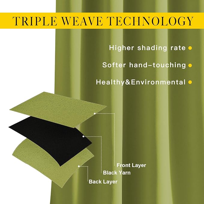 NICETOWN Bedroom Curtains Blackout Draperies - Image 4