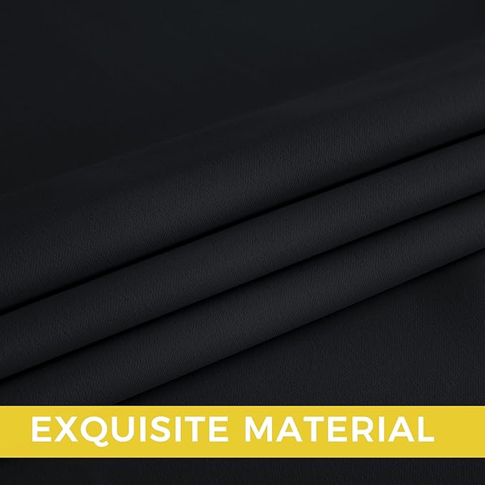 NICETOWN Blackout Curtains Grommet 2 Panels Black Drapes 95Inches Long - Image 5