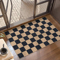 Lahome Colette Checkered Easy Jute 2x3 Rug, Small Entryway Rug Non Slip Kitchen by Lahome