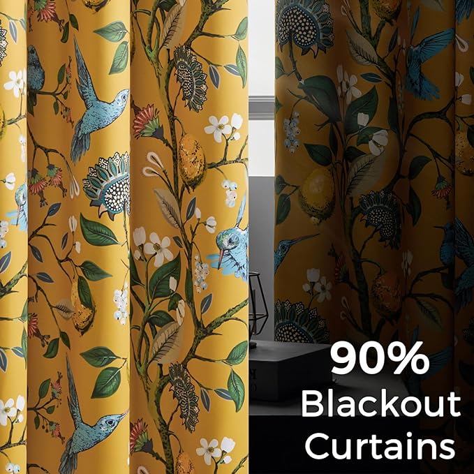 Topfinel 90 Inches Long Curtains & Drapes 2 Panels, Unique Nature Luxury - Image 4