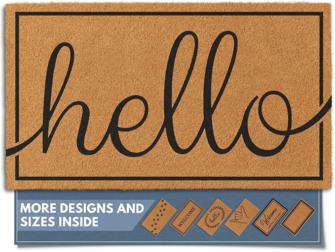 Barnyard Designs Natural Coco Coir Heavy Duty Backing Doormat by BarnyardDesigns