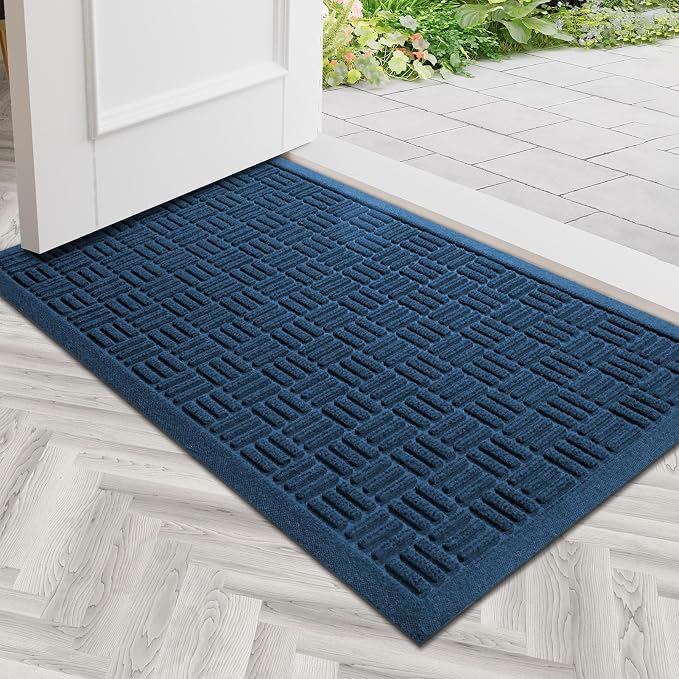 Mibao Front Door Mat Indoor Outdoor Entrance, Dirt Trapping Waterproof by Mibao