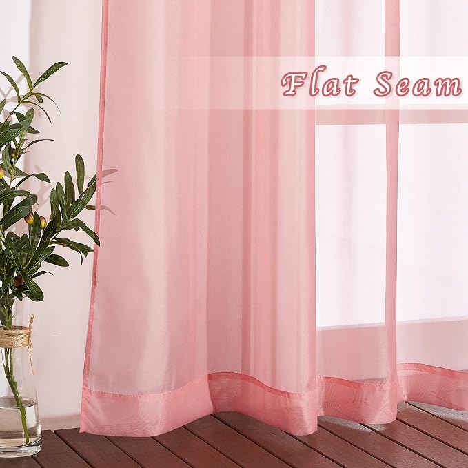 NICETOWN Sheer Textured Voile Curtains - Image 6