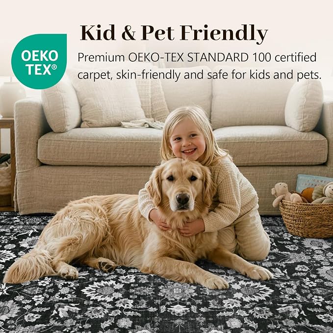 6x9 Ft Large Area Rugs for Living Room, Soft Non-Slip Machine Washable Rug - Image 5