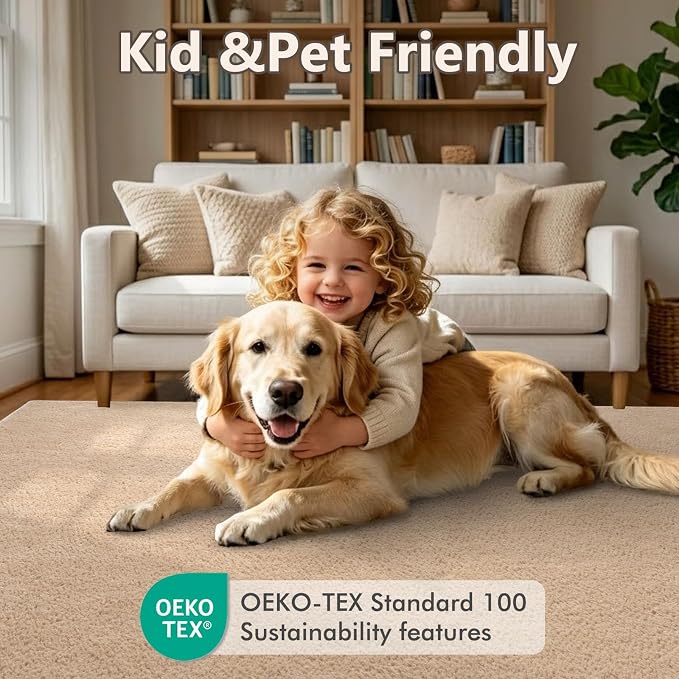 2x8 Beige Solid Runner Rug Washable Non-Slip - Image 8