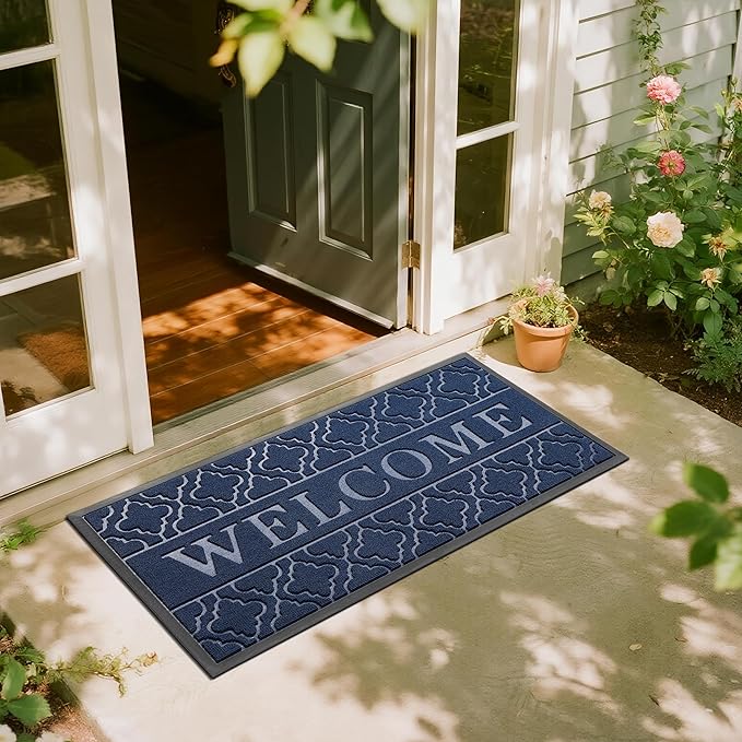Yimobra Welcome Mat Outdoor Indoor, All-Season Waterproof Front Door Mat by Yimobra