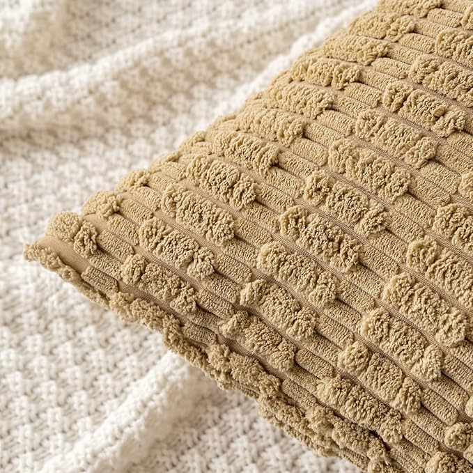 MIULEE Pack of 2 Corduroy Decorative Throw Pillow Covers 24x24 Inch Soft Boho - Image 2