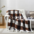 PU MEI Sherpa Blanket Twin Plaid Thick Bed Blanket, 60”*80” Super Soft Flannel by HOME