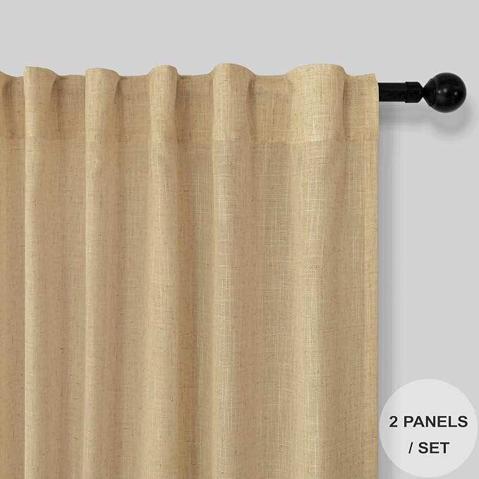 Light Brown Tan Curtains 72 Inch Length - Image 2