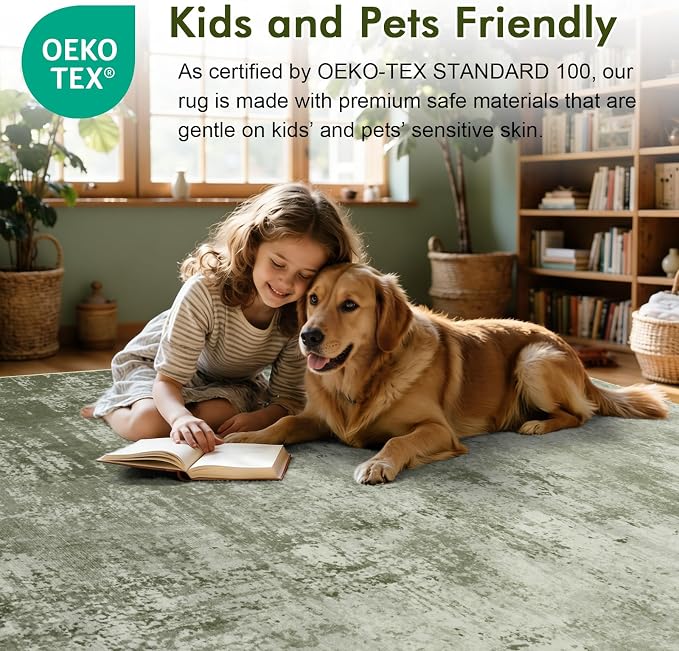 2x6 Ft Washable Runner Rug, Non-Slip Low Pile Hallway Kitchen Area Rug - Image 5