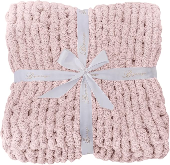 Bigacogo Chunky Knit Throw Blanket - Image 7