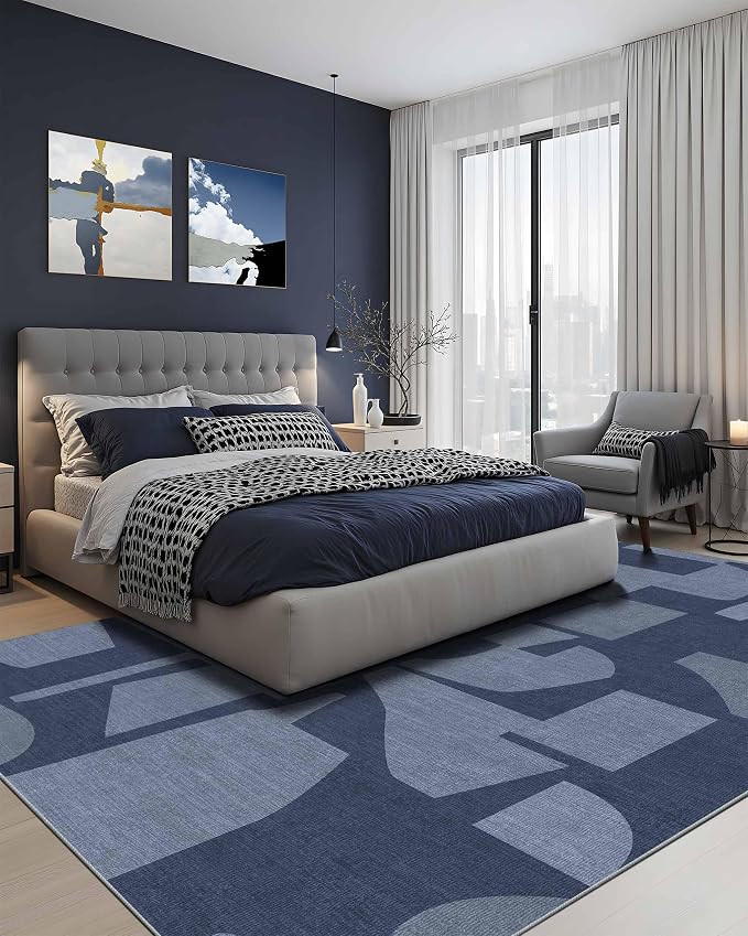 Latte&Fog 8x10 Area Rugs for Living Room, Large Modern Abstract Washable Rug - Image 3